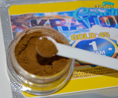 Closeup of Carolina Kratom Gold 45