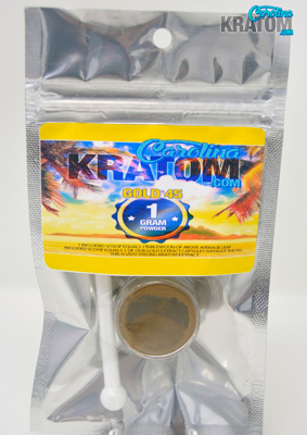 White Background Gold 45 Kratom Extract